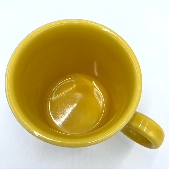 Vintage 80s HLC Fiestaware Fiesta Yellow Coffee Cup Java Mug O Ring Handle 3.5" - Picture 5 of 9